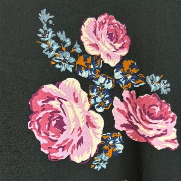 Speechless Black & Pink Floral Tie Sleeve Cut Out Midi Dress, Women’s Small - Picture 7 of 9